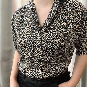 Leopard button up